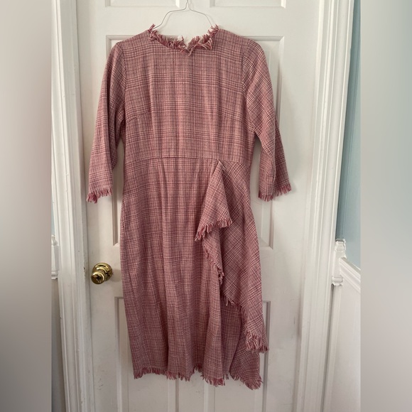 Dainty Jewells Dresses & Skirts - Dainty Jewells Pink Plaid Long Sleeve Dress